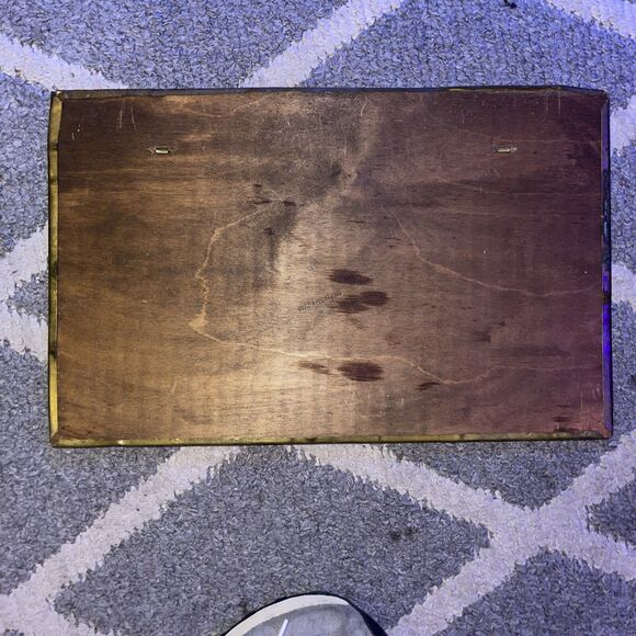 Vintage Brass Last Supper Plaque Relief  Wall Decor Plated 16" by 10" - Picture 4 of 5